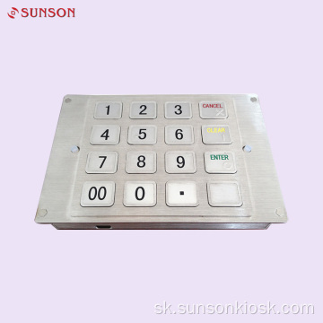 Šifrovaná klávesnica schválená pre PCI2.0 pre predajný automat na karty